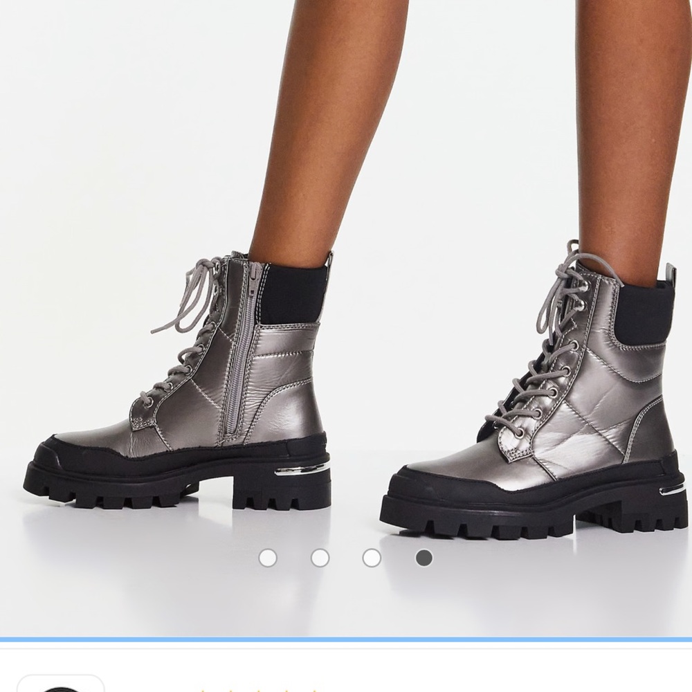 Aldo Combat boots Silver - Picture 2 of 13